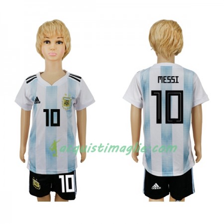 Divisa di Calcio Argentina Messi 10 Bambino Prima Mondiali 2018